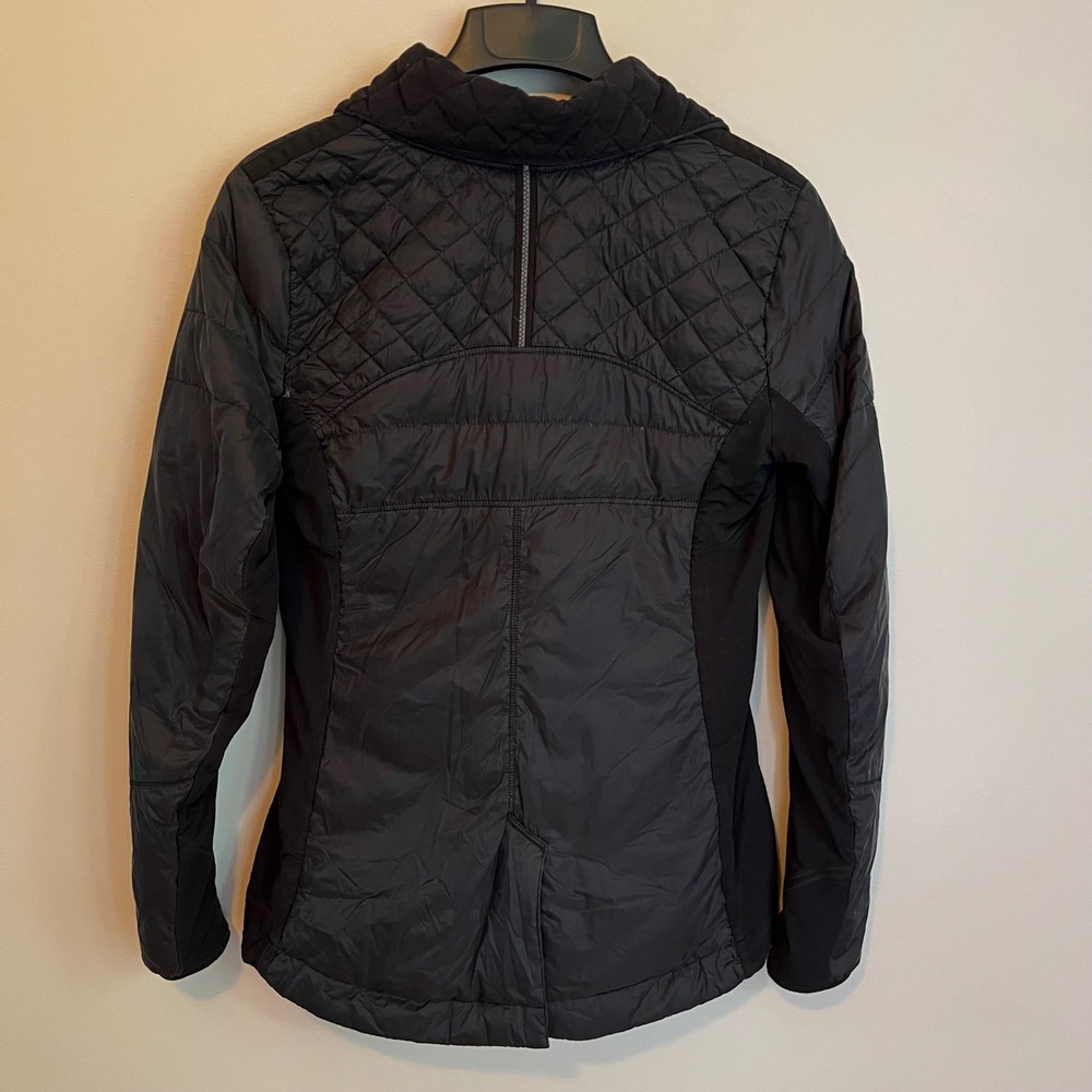 Lululemon What The Fluff Black Quilted Half Zip Pullover Jacket 10 Athleisure - Picture 7 of 8